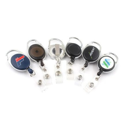 CARABINER RETRACTABLE RECOIL YOYO reel SKI PASS ID CARD HOLDER BADGE REEL KEY CHAIN