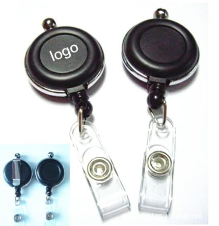BR-05-Z Round Shape Plastic Custom Lanyard Doctor Id Holder Reels Card Yoyo Retractable Badge Reel Nurse Personalized