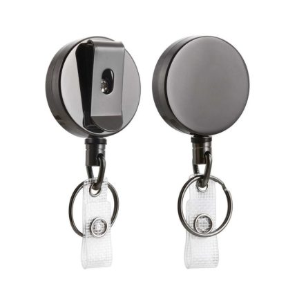 Heavy Duty Large Retractable Key Chain Steel Wire Badge Holder ID Card Holder