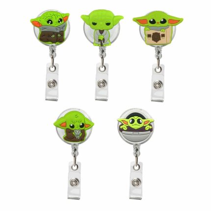 custom yoyo promo soft pvc lanyards retractable name id badge holder accessories reel cartoon  accessories