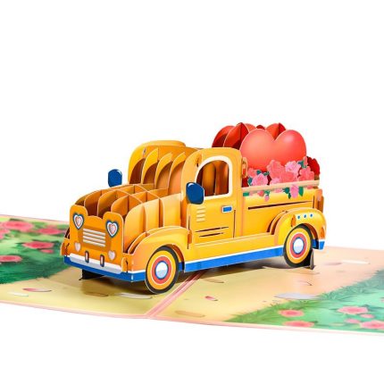 10 Pack Pop Up Anniversary Card for Birthday Valentines Day 3D Truck Greeting Cards Wife Women Husband