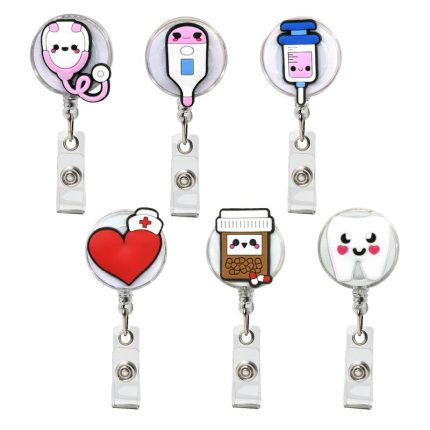 custom yoyo promo soft pvc lanyards retractable name id badge holder accessories reel cartoon  accessories
