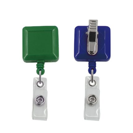 2022 Retractable Holder Magnetic Yoyo Sublimation Blank Plastic Square Badge Reel Holder