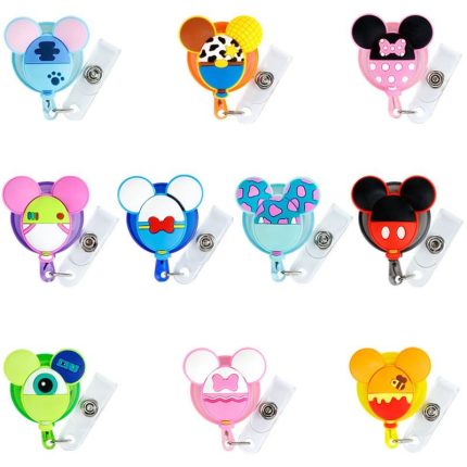 New Custom Retractable Student Nurse Badge Reel Clip Cartoon yoyo ID Card Badge Holder accessories