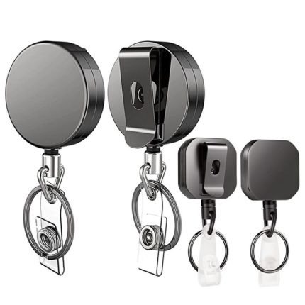 Retractable Reel ID Badge Key Card Name Tag Holders with Belt Clip