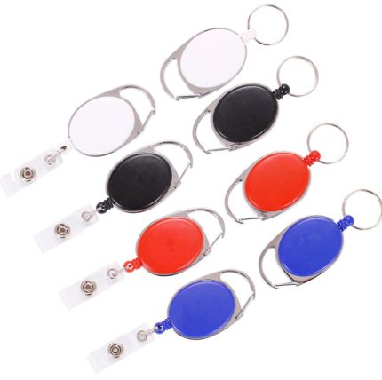 Heavy Duty oval yoyo Plastic ABS ID name badge reel Retractable badge holders Carabiner Badge Reels