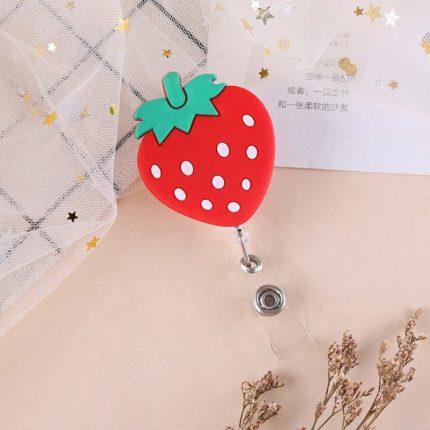 fruit shaped retractable badge reels for decoration 50pcs per design