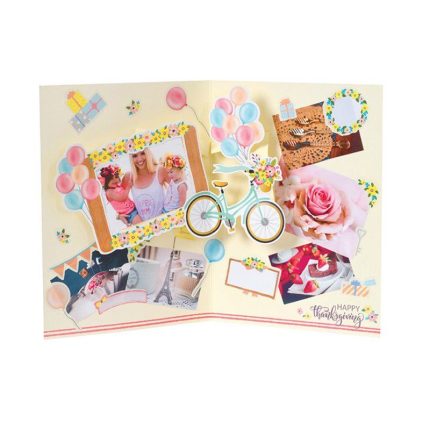 Eno greeting pop up card photo board scrapbooking photo 3d card for gift valentine birthday card