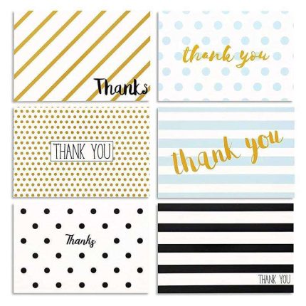 48-Pack Thank You Cards with Envelopes for Birthdays, Graduation, Wedding