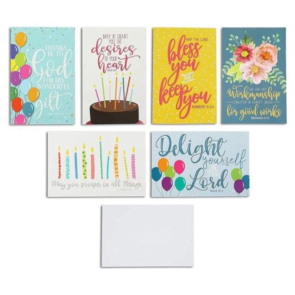Christian Birthday Cards with Envelopes (4 x 6 In, 48 Pack)
